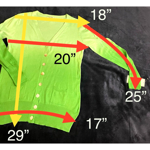 Vtg 90's KIKIT Women’s Sweater Green Combo Size L Bottom Cardigan 100% Cotton - Picture 8 of 8